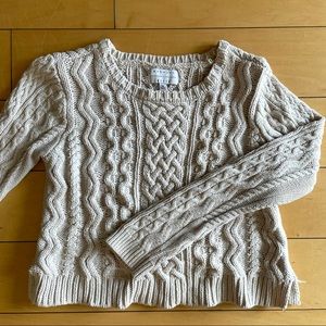 Kendall & Kylie | Beige Cable Knit Sweater